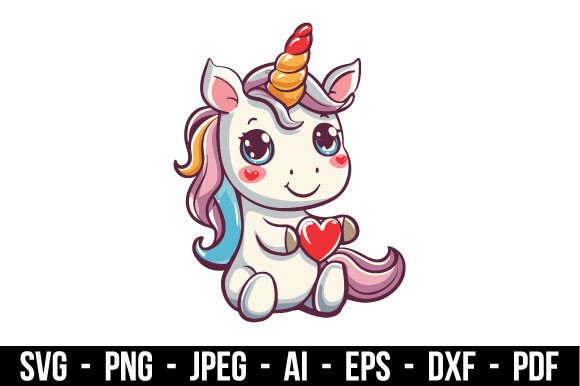 Download Heartfelt Unicorn SVG - Premium Resources