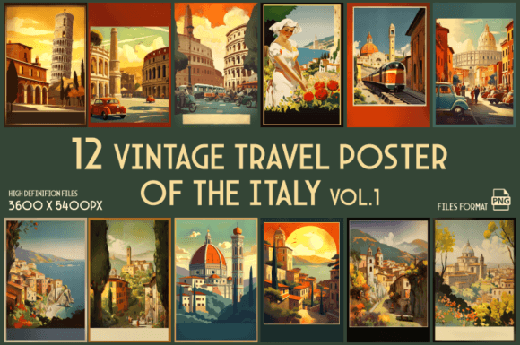 Download Vintage Travel Poster of the Italy - Poster Collection